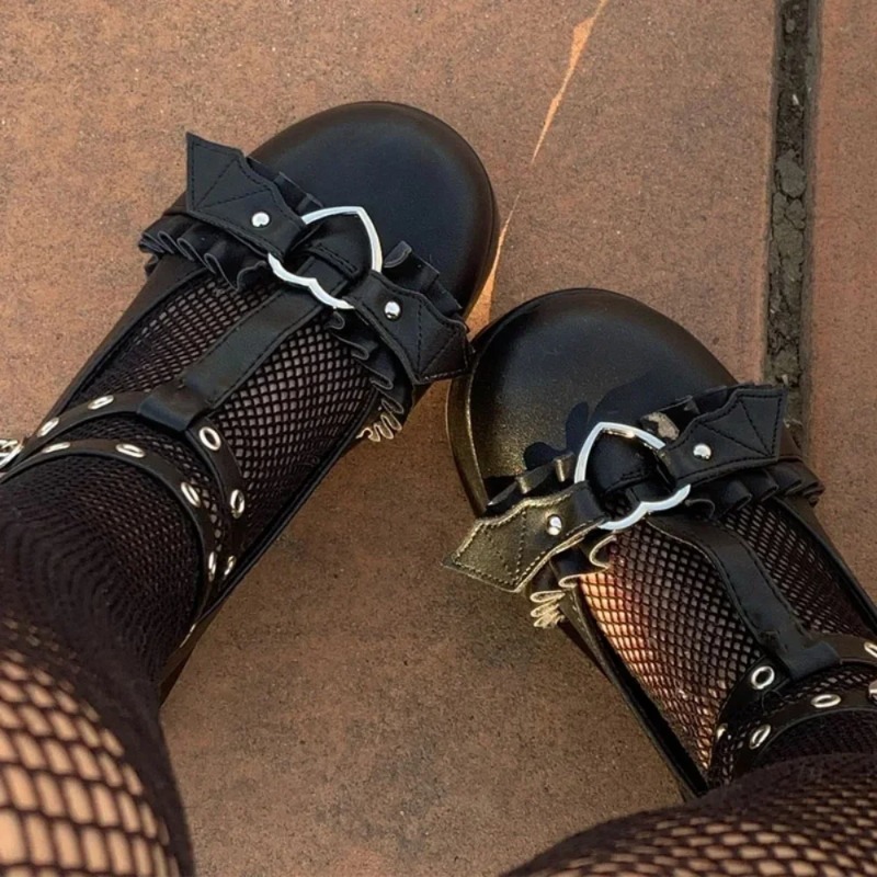 Women'S Fashion Shoes - New Sweet Heart Buckle Wedges Mary