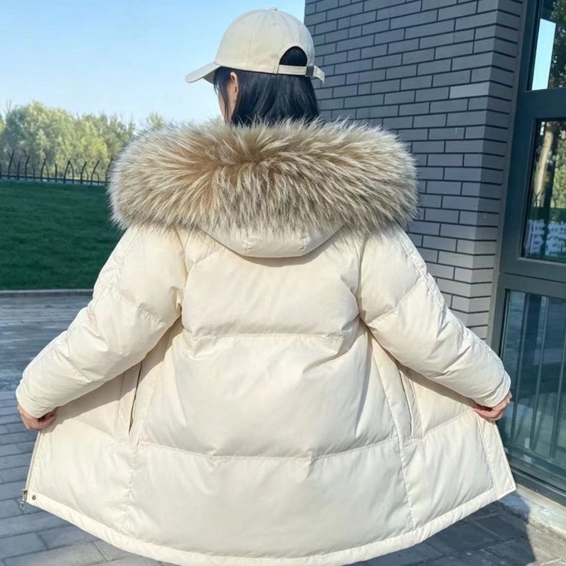 Women'S Fashion Parka - Raccoon Fur Collars For Jacket Women's