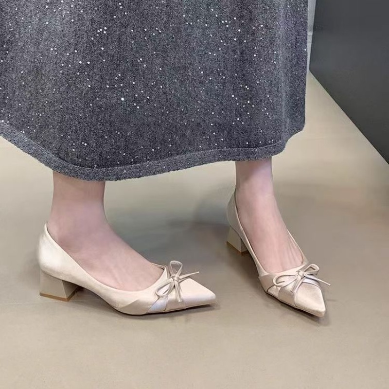 Women'S Fashion Shoes - Retro Mid-length Single Shoes Spring and