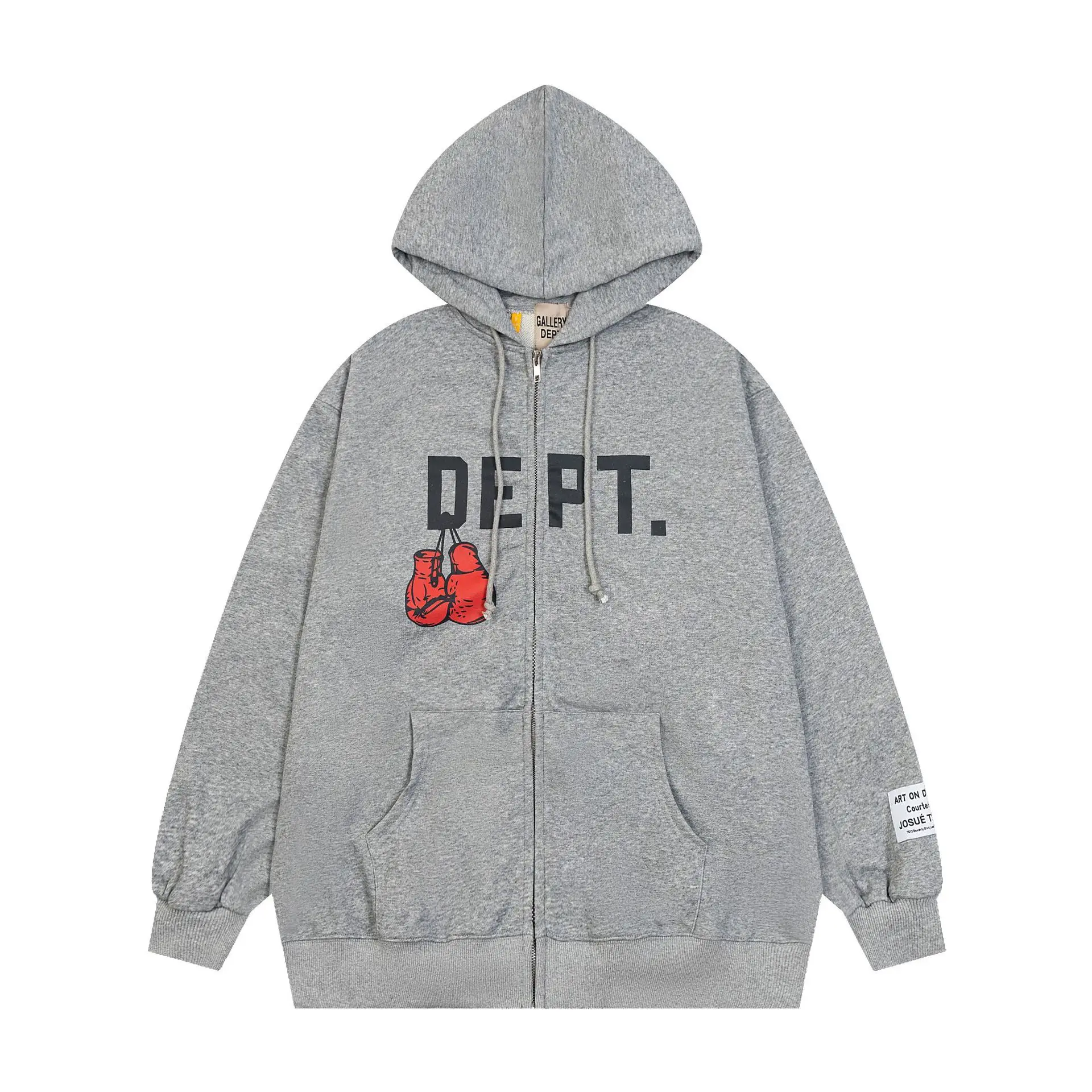 Women'S Fashion Zip Hoodie - Dept Print Fashion Brand Letter Design