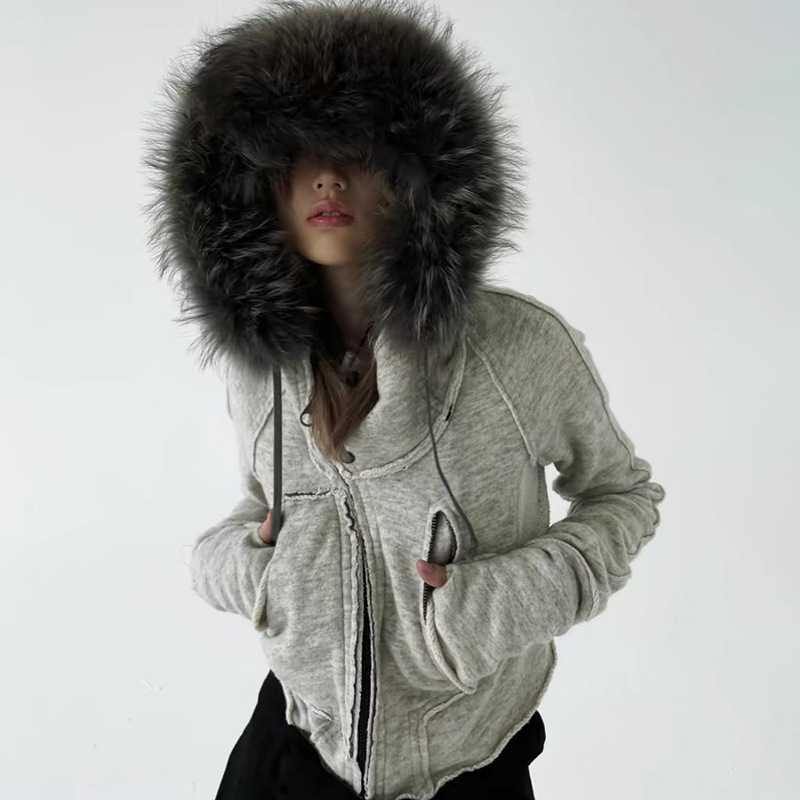 Women'S Fashion Zip Hoodie - Vintage Fashion Zip Up Women Sweatshirts