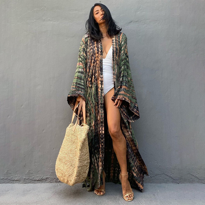 Women'S Fashion Kimono - Beach Cover Ups Women Tie Dye