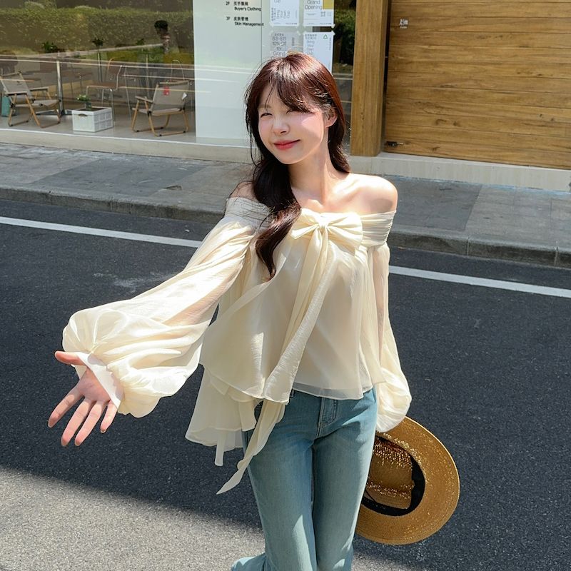 French Style Off Shoulder Puff - Off Shoulder Top review and price