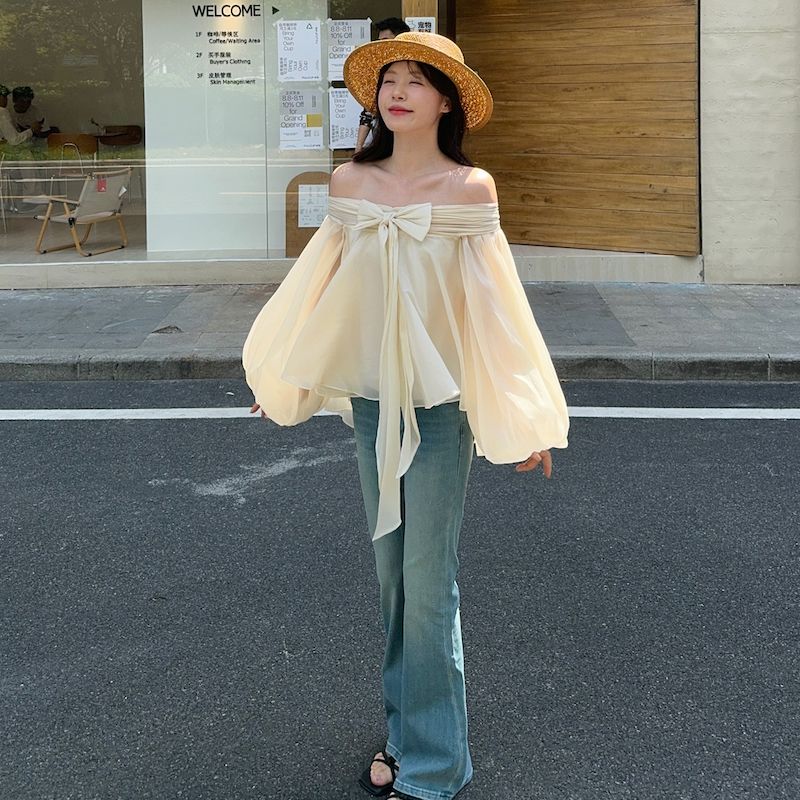 French Style Off Shoulder Puff - Off Shoulder Top review and price