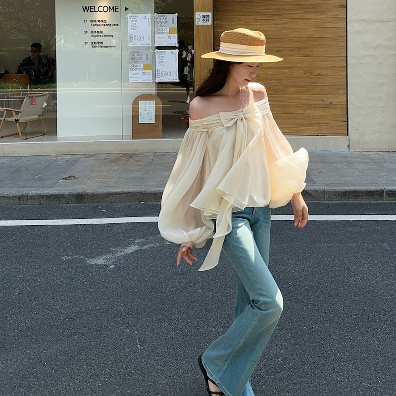 French Style Off Shoulder Puff - Off Shoulder Top review and price