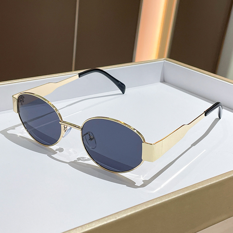 Trendy Round Frame Metal Sungl - Women Fashion Glasses review and price