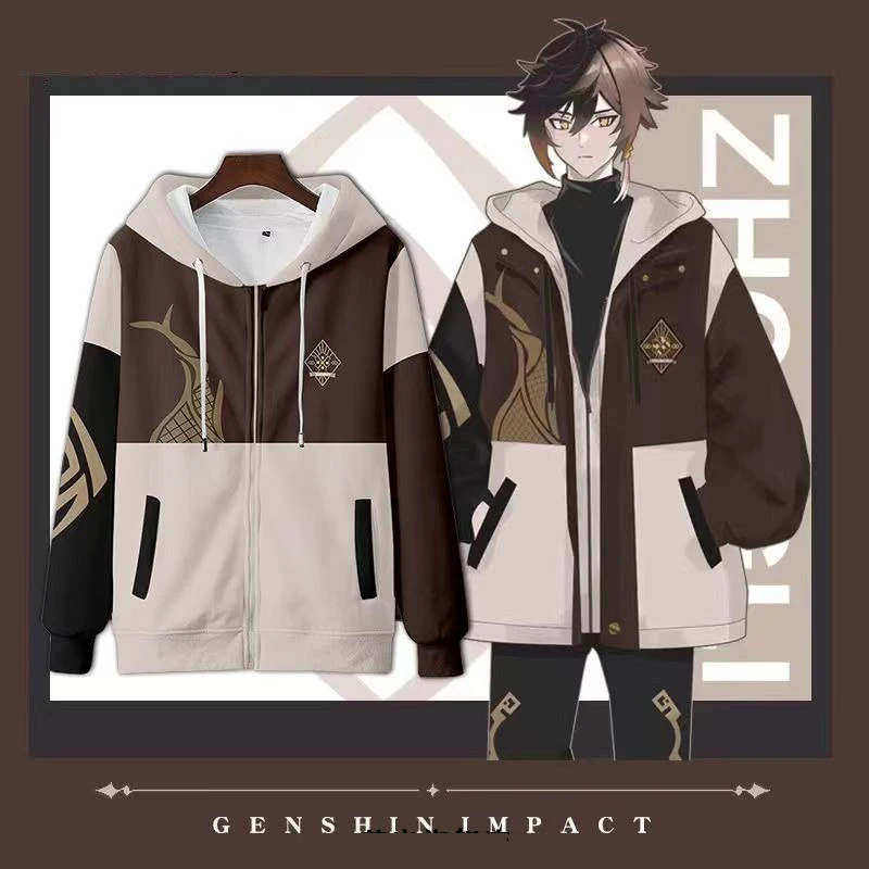 Genshin Impact Zhongli 3D Prin - Women'S Fashion Zip Hoodie review and price