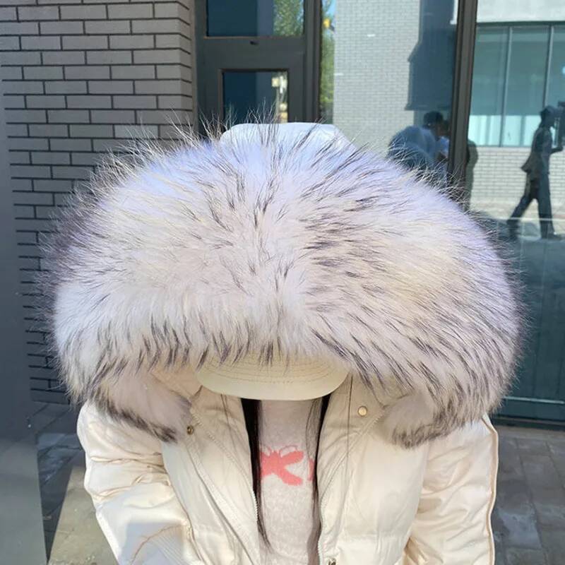 Raccoon Fur Collars For Jacket - Women'S Fashion Parka review and price