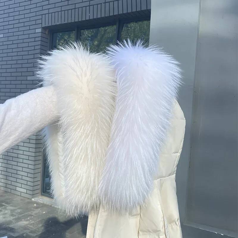 Raccoon Fur Collars For Jacket - Women'S Fashion Parka review and price