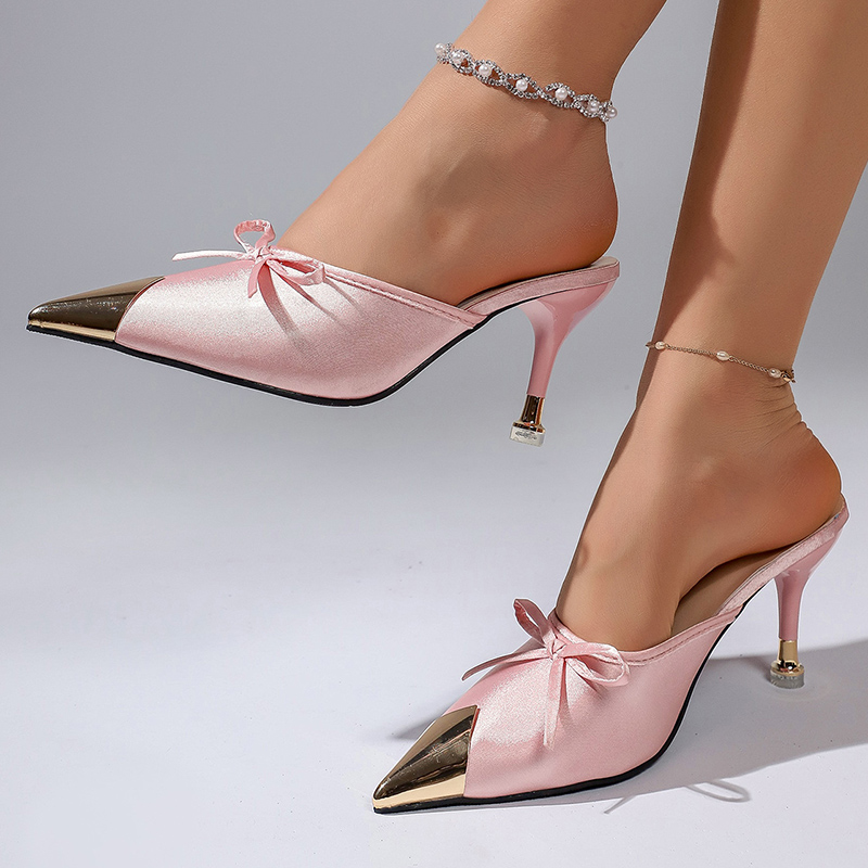 Bowtie Decor Pink High Heel Sa - Women'S Fashion Underwear review and price