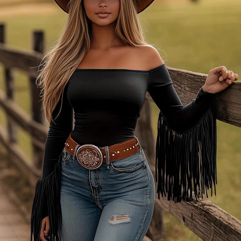 Women Clothes Longsleeve Blous - Off Shoulder Top review and price