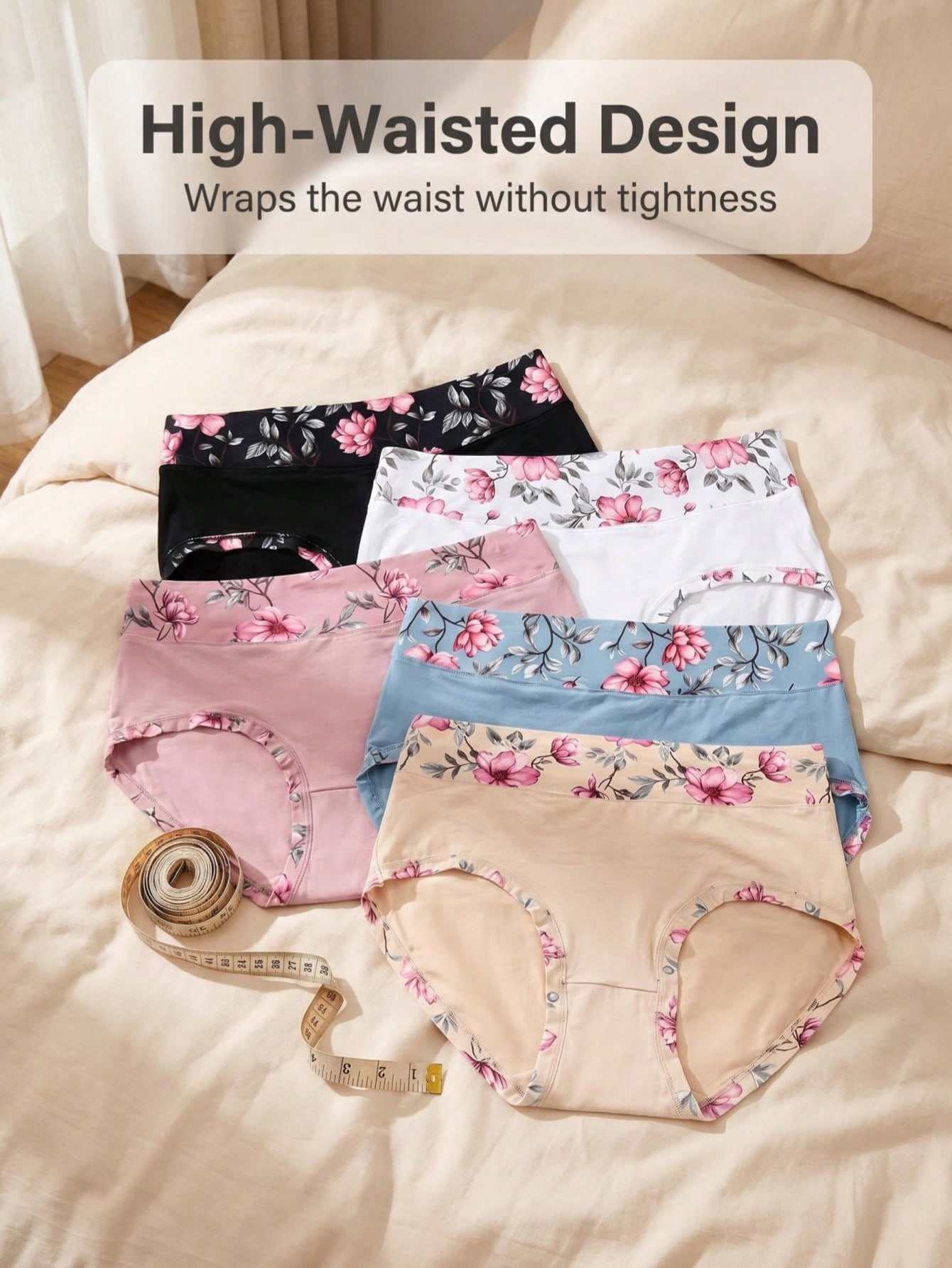 5PCS Plus Size Women's Flower  - Women'S Fashion Underwear review and price