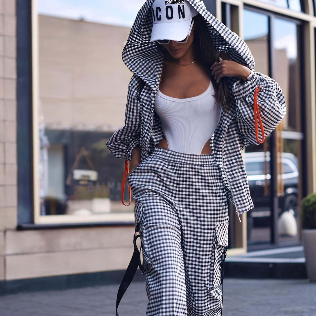 Spring Autumn Casual Plaid Pri - Women'S Fashion Zip Hoodie review and price