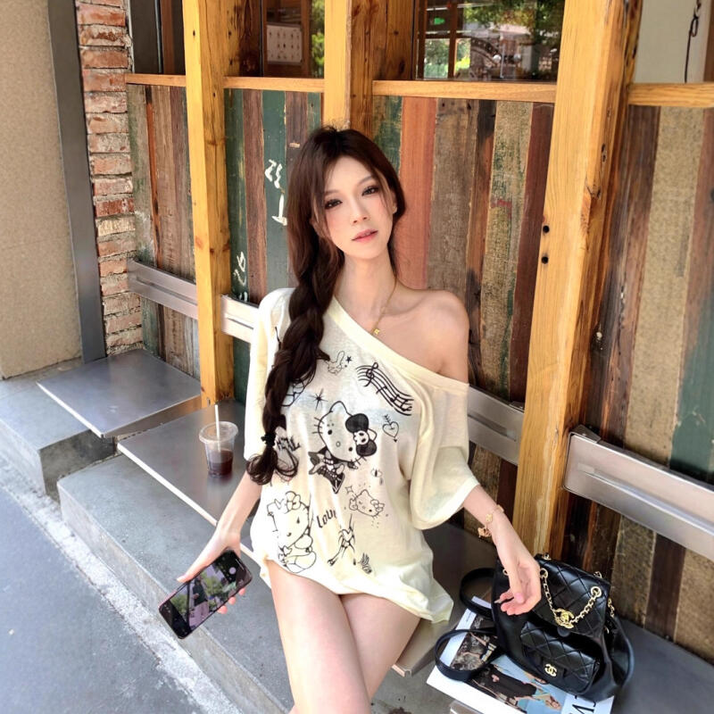 Sun Protection Blouse Hello Ki - Off Shoulder Top review and price