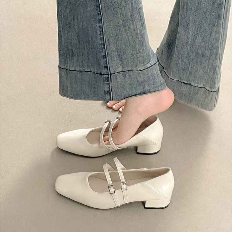 Square Toe Low Heel Women Silv - Women'S Fashion Shoes review and price
