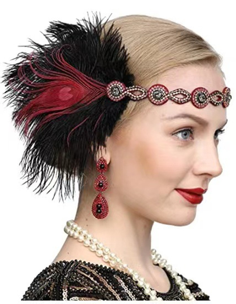 Peacock Feather Elastic Hair B - Women'S Fashion In The 1920S review and price