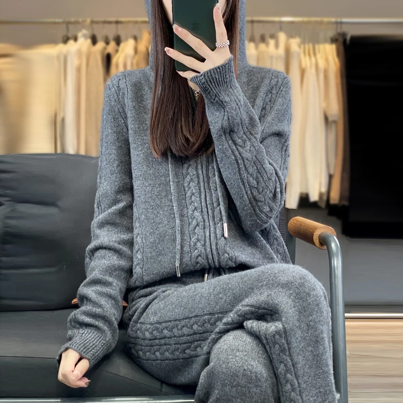 Women's Pure Cashmere Hooded C - Women'S Fashion Zip Hoodie review and price